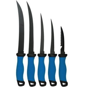 Kundenspezifische Antihaftbeschichtung PP+TPR, weicher Griff, kohlenstoffreicher Edelstahl, zum Schneiden von Angelmessern, Fischfiletmesser – Bild 5