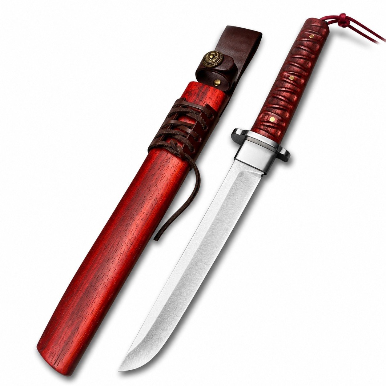 47082-main-white-clean Honshu Red Demon Extreme-Core Samurai-Messer mit feststehender Klinge