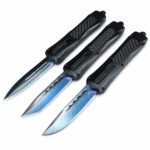 (F396) Butterfly 3300 Straight Blue Titanium Twin Peaks OTF-Messer